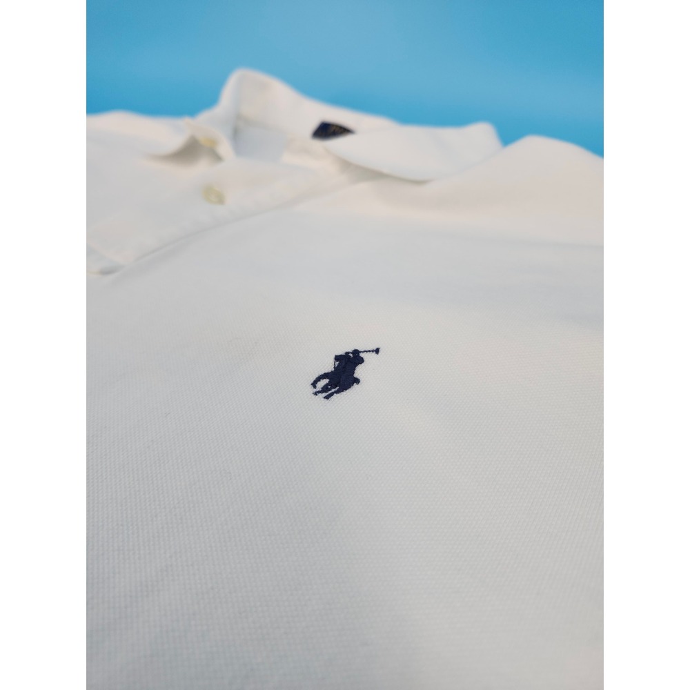 Polo Ralph Lauren Mens 2XLT White Short Sleeve Pique Polo Shirt Big & Tall